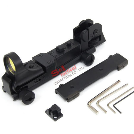 C-More Style Red Dot Sight Reflex with AR Rear Iron Sight